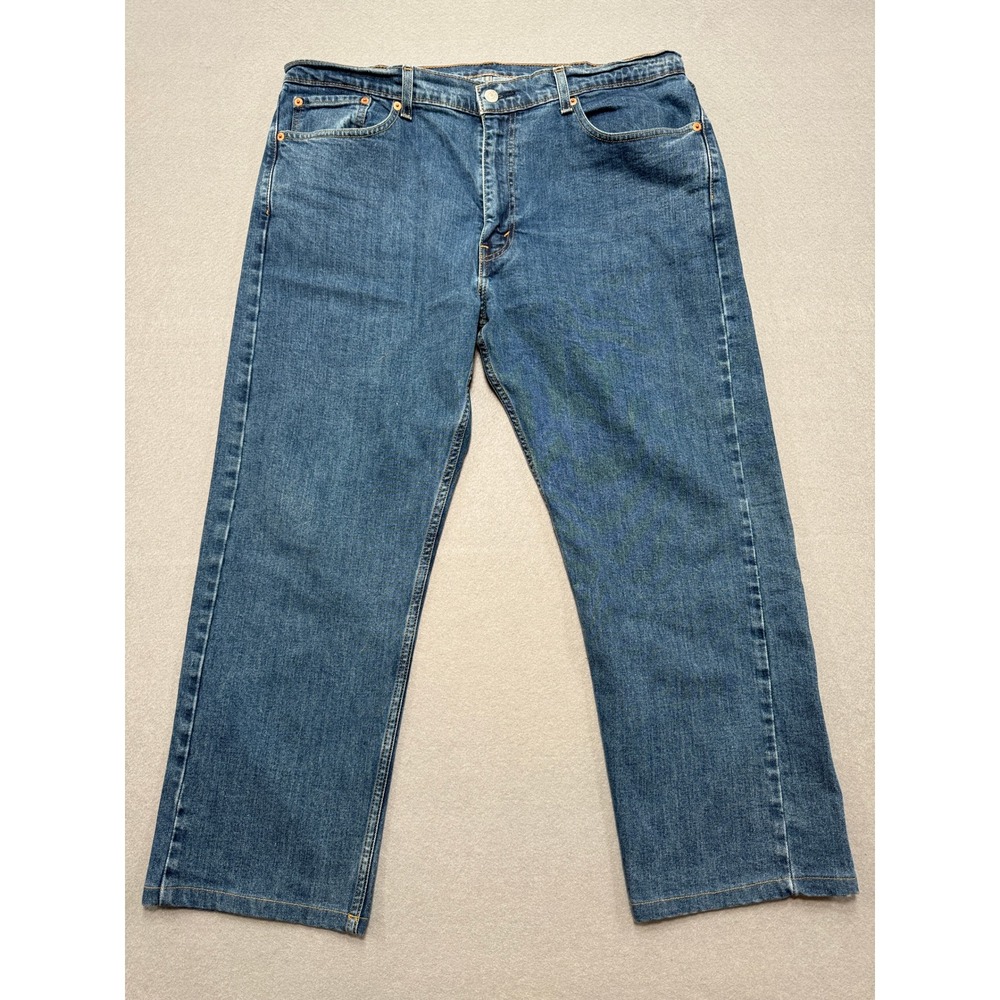 Levi's 505 Jeans Men's 38x32 Blue Medium Wash Denim Straight Leg High Rise Retro